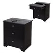 South Shore Vito Nightstand in Pure Black