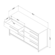 South Shore Tao 6-Drawer Dresser in Gray Oak