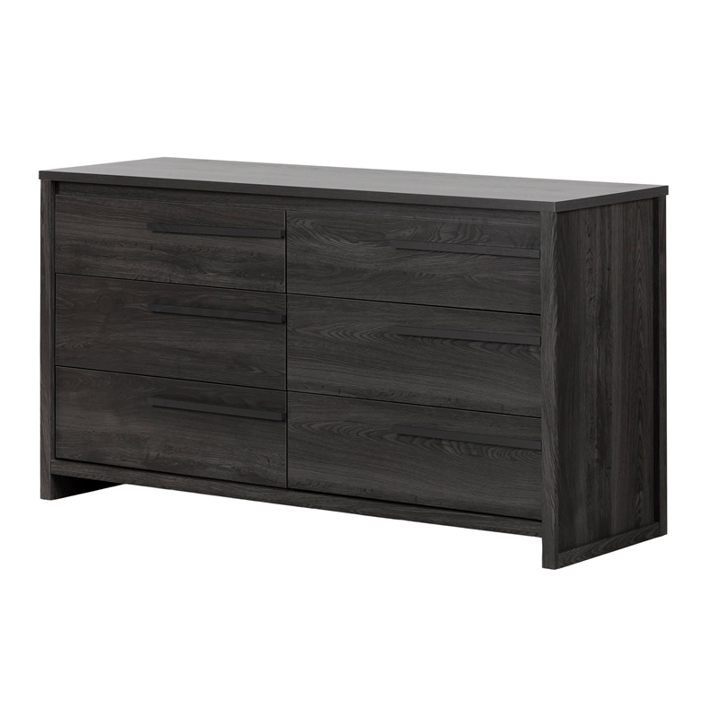 South Shore Tao 6-Drawer Dresser in Gray Oak
