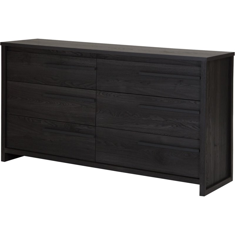 South Shore Tao 6-Drawer Dresser in Gray Oak