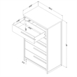 South Shore Tao 5-Drawer Chest in Gray Oak
