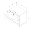 South Shore Tao 2-Drawer Nightstand in Gray Oak