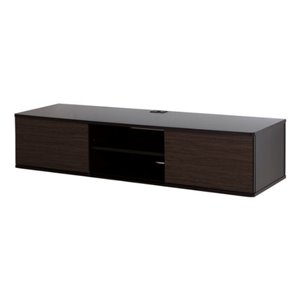 agora wall mounted media console in chocolate