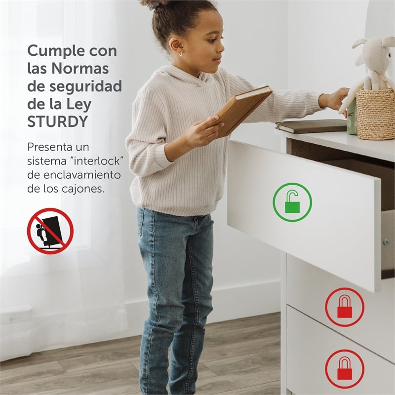 South Shore Cotton Candy Changing Table in Pure White