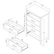 South Shore Gravity 5 Drawer Chest in Gray Maple