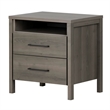 South Shore Gravity 2 Drawer Night Stand in Gray Maple
