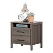 South Shore Gravity 2 Drawer Night Stand in Gray Maple