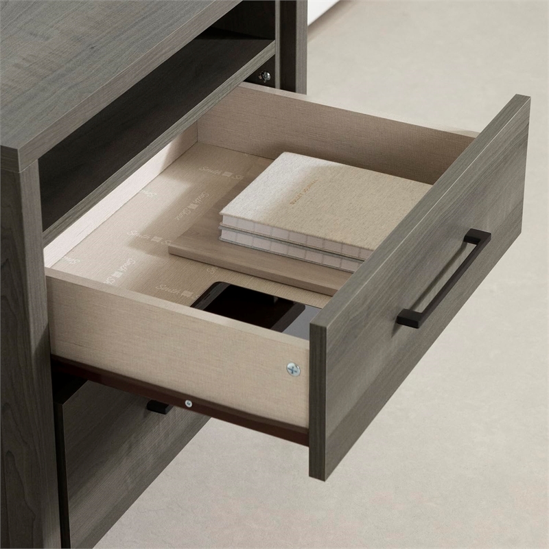 South Shore Gravity 2 Drawer Night Stand in Gray Maple