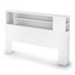 South Shore Fusion Wood Full Queen Bookcase Headboard in White