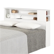 South Shore Fusion Wood Full Queen Bookcase Headboard in White