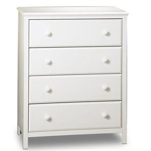 cotton candy 4 drawer chest in white