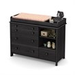 South Shore Little Smileys Wood Changing Table and Station in Gray Oak