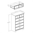South Shore Versa 5 Drawer Wood Chest in Weathered Oak