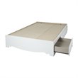 South Shore Crystal Wood Full Mates Bed in White