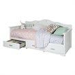 South Shore Sabrina Wood Twin Storage Daybed in White