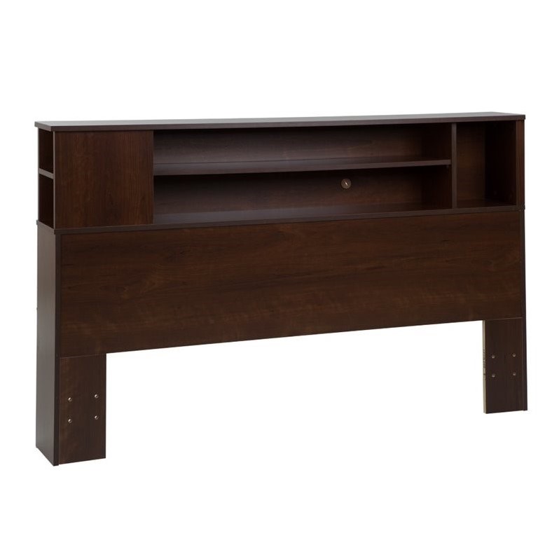 South Shore Vito Wood Full Queen Bookcase Headboard in Cherry