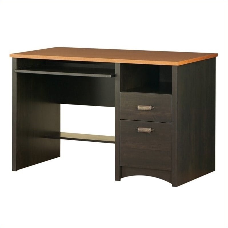 South Shore Gascony Collection Small Wood Computer Desk In Ebony