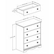 South Shore Angel 4 Drawer Chest in White