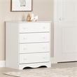 South Shore Angel 4 Drawer Chest in White