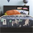 South Shore Fynn Twin Storage Headboard in Gray Oak