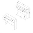 South Shore Fynn Twin Storage Headboard in Gray Oak