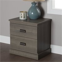 South Shore Gravity 2 Drawer Night Stand In Gray Maple 9036060