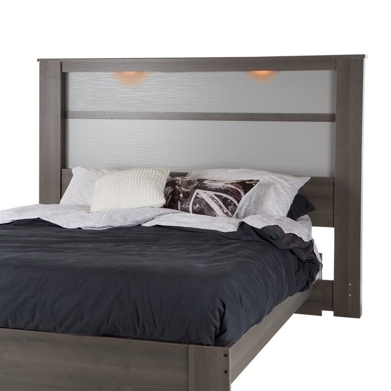 South Shore Gloria Queen Platform Bed in Gray Maple - 10120