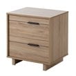 South Shore Fynn 2 Drawer Nightstand in Rustic Oak