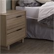 South Shore Fynn 2 Drawer Nightstand in Rustic Oak