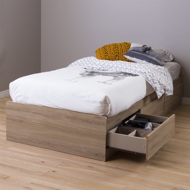 South Shore Amesbury Twin Mates Bed in Country Pine 