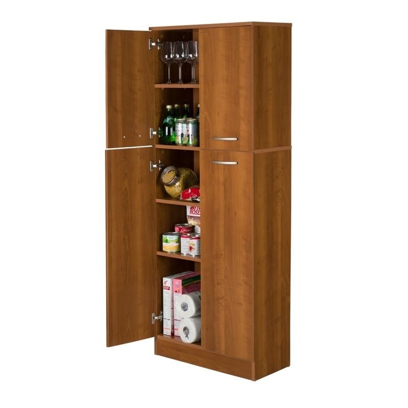 South Shore Axess Storage Pantry in Morgan Cherry