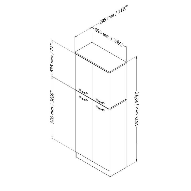 South Shore Axess Storage Pantry in Morgan Cherry
