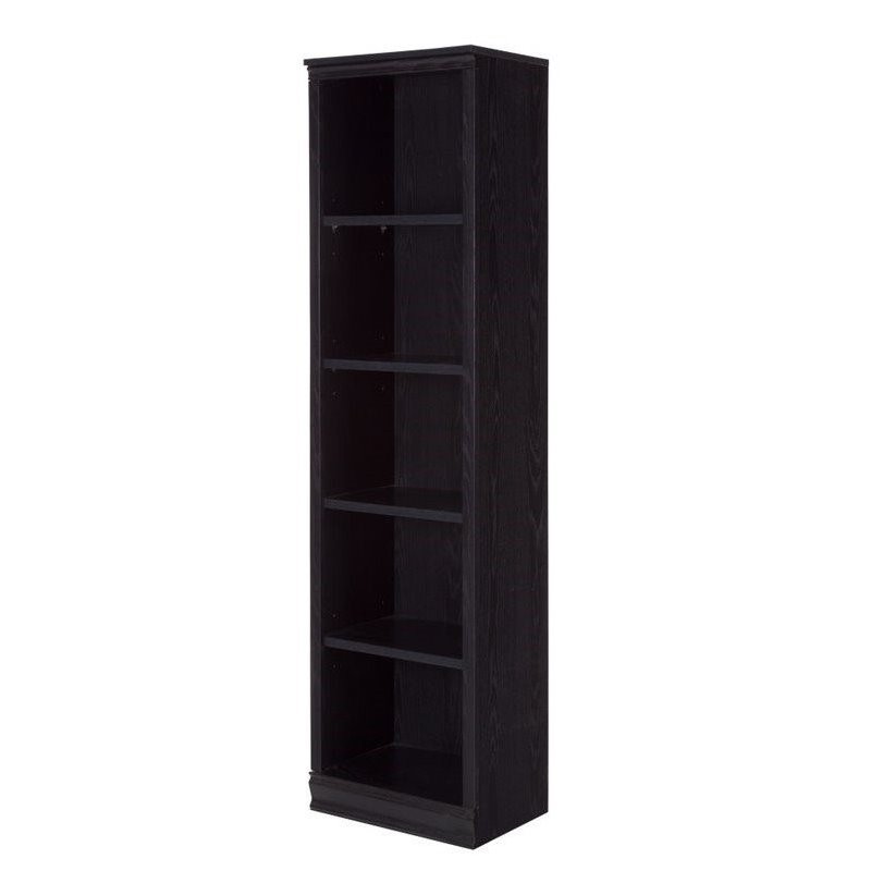 New Narrow Black Bookcase for Living room