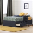 South Shore Summer Breeze Twin Captain's Bed Frame Only in Antique Blue Finish