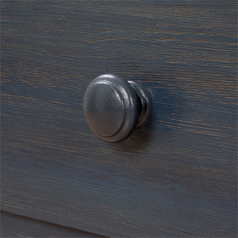 South Shore Summer Breeze Twin Captain's Bed Frame Only in Antique Blue Finish