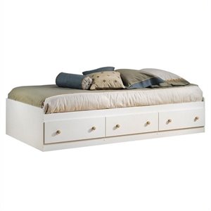 south shore newbury twin mates bed in white