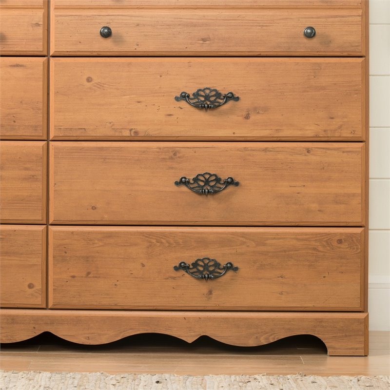 South Shore Prairie Double Dresser In Country Pine 3232011