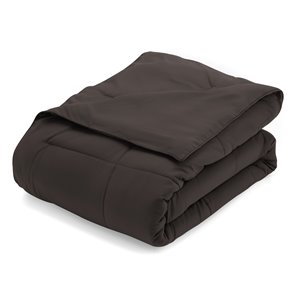 iEnjoy Home Twin All Season Premium Down Alternative Comforter in Chocolate
