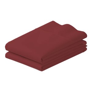 iEnjoy Home 2-PC Premium Ultra Soft Standard Pillow Case Set in Burgundy Red