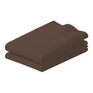 iEnjoy Home 2-PC Premium Ultra Soft Standard Pillow Case Set in Chocolate
