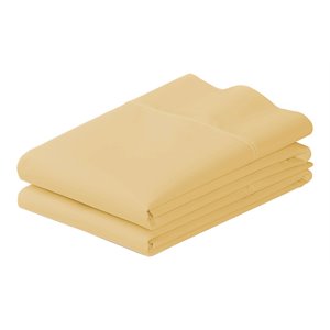 iEnjoy Home 2-PC Premium Ultra Soft Standard Pillow Case Set in Gold
