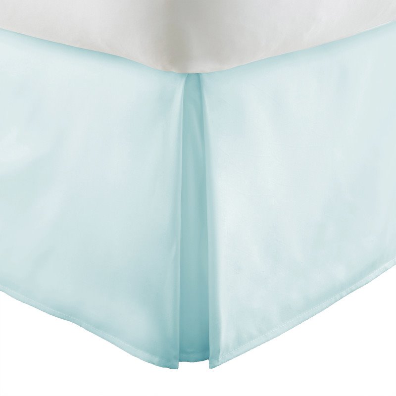 iEnjoy Home  Premium Pleated Dust Ruffle Cal King Bed Skirt in Aqua Blue