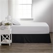 iEnjoy Home  Premium Pleated Dust Ruffle Cal King Bed Skirt in Black