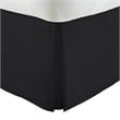 iEnjoy Home  Premium Pleated Dust Ruffle Cal King Bed Skirt in Black