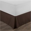 iEnjoy Home  Premium Pleated Dust Ruffle Cal King Bed Skirt in Chocolate