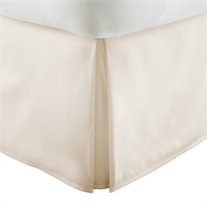 iEnjoy Home  Premium Pleated Dust Ruffle Cal King Bed Skirt in Ivory