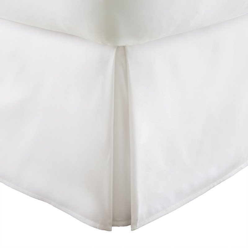 Ienjoy Home Premium Pleated Dust Ruffle, Cal King White Bed Skirt