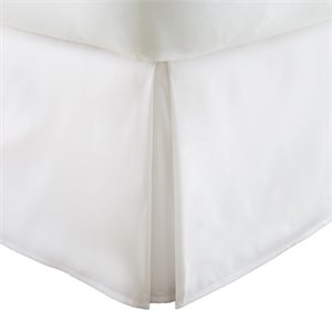iEnjoy Home  Premium Pleated Dust Ruffle Cal King Bed Skirt in White