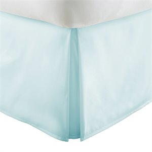 iEnjoy Home  Premium Pleated Dust Ruffle Full Bed Skirt in Aqua Blue