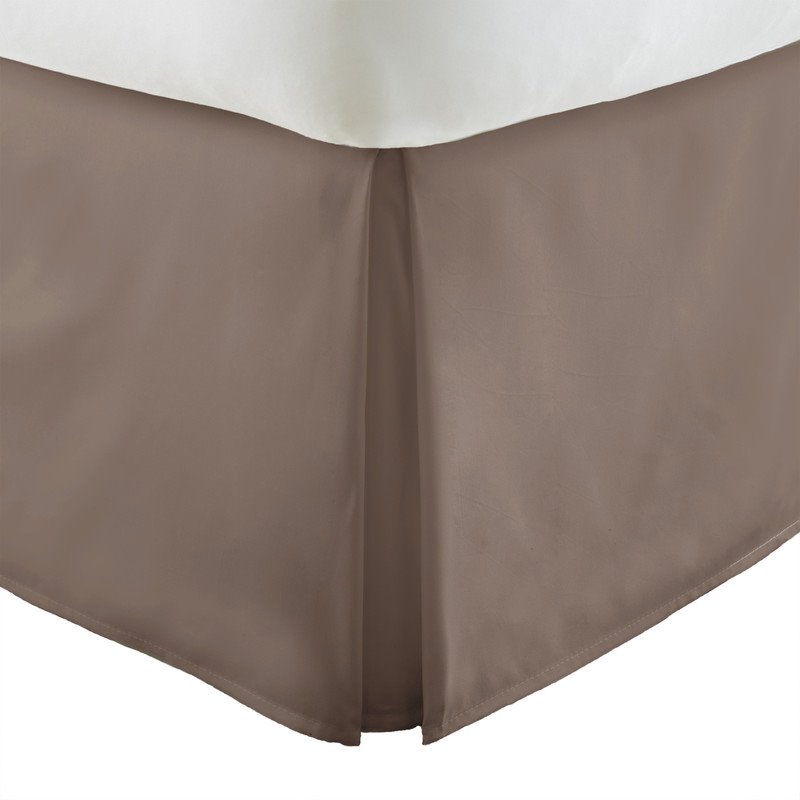 Ienjoy Home Premium Pleated Dust Ruffle, Tan Bed Skirt King